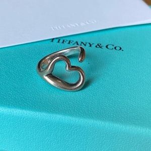 Tiffany & Co Sterling Silver Open Heart Ring